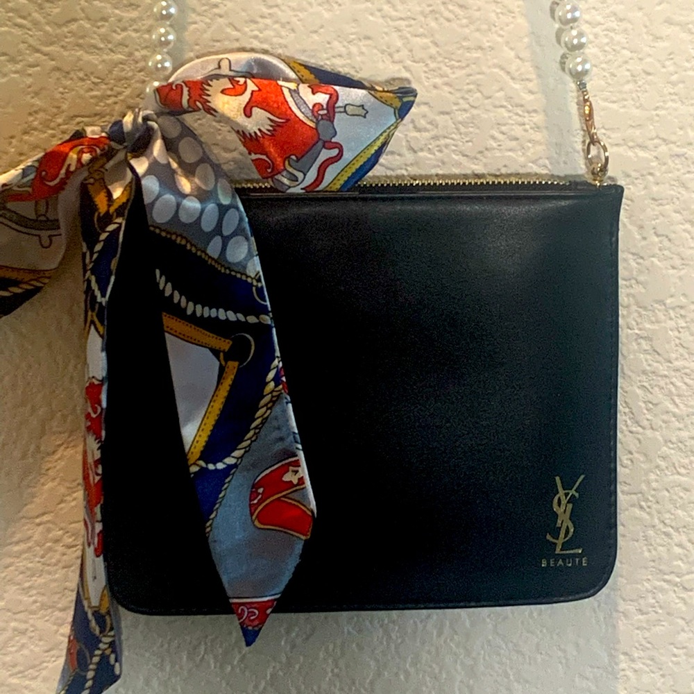 Authentic YSL Makeup bag converted into evening/crossbody bad